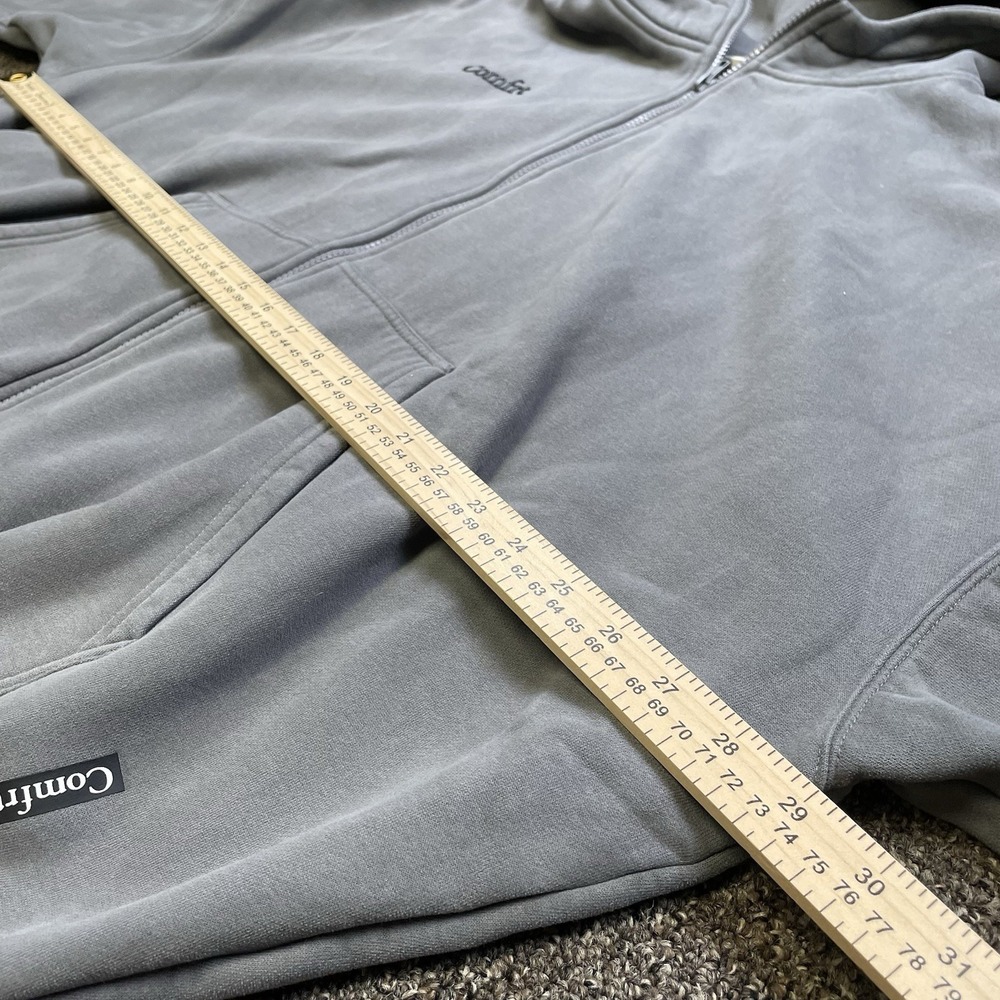 Comfrt Zip up Oversized Hoodie Sweatshirt - Charcoal/ Dark Grey Size Medium - Picture 4 of 9